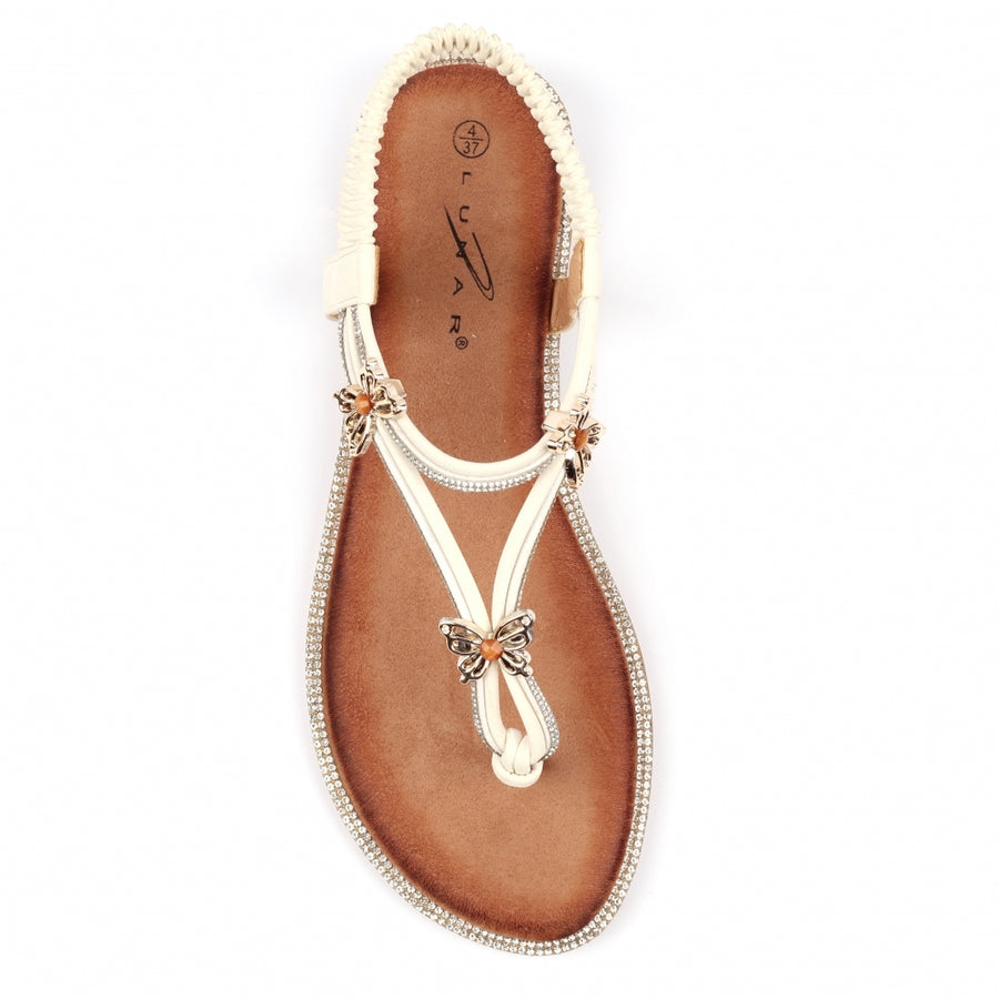 Lunar Zentara White Sandals